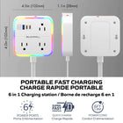 Bell+Howell - Parasurtenseur à 3 prises avec bloc d'alimentation à DEL et 1 port USB-A et 2 ports USB-C - Cordon de 6 pi-Alimenter plusieurs appareils à la fois