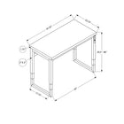 Monarch Specialties - 7682 Bureau 48 po L - Hauteur Adjustable Noir/Metal Noir-Dimensions du produit: 47,25 pouces L x 23,75 pouces P x 29,5 pouces H - hauteur réglable de 29,5 pouces à 48 pouces