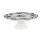 Casa Domani - Présentoir à gâteaux Rosetta Antique Bleu 28 cm-Fait de porcelaine avec des décalcomanies pour améliorer les détails complexes.