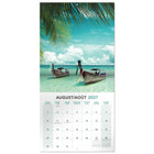 Mead - Calendrier décoratif Paradis 2027, 12 po x 12 po, bilingue-Couvre une période de 16 mois pour une planification prolongée