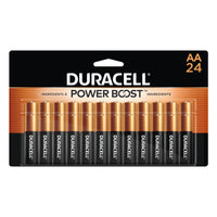 Duracell - Coppertop Piles Alcalines AA  - paquet de 24-CONÇUES AVEC DES INGRÉDIENTS POWER BOOSTMC : les piles alcalines AA Duracell Coppertop offrent à vos appareils une performance longue durée
