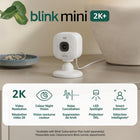 Blink - Caméra de sécurité Mini 2K+ à brancher pour la maison et les animaux 2 caméras - Blanche-Des conversations bidirectionnelles naturelles : profitez d'un son amélioré grâce à la réduction du bruit pour des conversations plus claires à la maison, comme si vous étiez en personne
