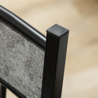HOMCOM - Ensemble de salle à manger 5 pièces effet marbre avec chaises rembourrées - gris-Le plateau en MDF revêtu de PVC assure un nettoyage facile, tandis que la structure en métal augmente la robustesse