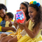 Glo Pals - Pots sensoriels - Coccinelle - Corail-Couvercle verrouillable anti-fuite pour un jeu sécuritaire en déplacement