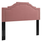 Modway - Adelaide Performance Velvet Lit de plateforme King, Rose poussiéreuse-Capacité de poids du cadre de lit : 800 lb