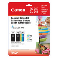 Canon - Cartouches d'encre PG-240/CL-241 noir/couleur, paquet économique (5207B005)-Comprend deux cartouches d'encre noire PG-240 et une cartouche d'encre couleur CL-241