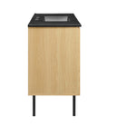 Modway - Chaucer 48" Vanité de salle de bain à un seul lavabo - Noir de chêne-Stratifié à grain de bois