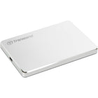 Transcend - Disque dur externe portable USB-C Storejet 25C3S - 2 To - Argent-USB Type-A et Type-C pris en charge. Conçu pour s’adapter.