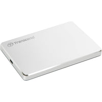 Transcend - Disque dur externe portable USB-C Storejet 25C3S - 2 To - Argent-USB Type-A et Type-C pris en charge. Conçu pour s’adapter.