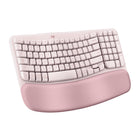 Logitech - Wave Keys clavier ergonomique sans fil - Rose-Une vague de confort: augmentez votre confort avec le clavier Wave Keys: le clavier ergonomique sans fil conçu pour vous permettre de travailler plus facilement 