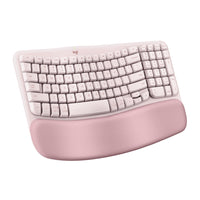 Logitech - Wave Keys clavier ergonomique sans fil - Rose-Une vague de confort: augmentez votre confort avec le clavier Wave Keys: le clavier ergonomique sans fil conçu pour vous permettre de travailler plus facilement 