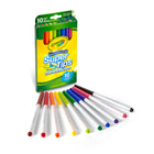 Crayola - Marqueurs Super Tips lavables, 10 par paquet, 12 paquets, 120 marqueurs au total-10 par paquet, vendus en paquets de 3, 30 marqueurs au total