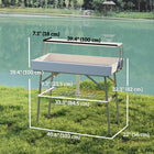 Outsunny - Table glacière pliante 3,5 pi avec vidange-Comprend un tuyau de vidange pour un nettoyage facile  