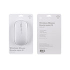 Basic Tech Souris slim sans fil 2.4GHZ - Blanc-Fini mat et lisse