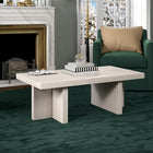 Hudson&Canal - Table basse rectangulaire Dimitra 44"L - Blanc aulne-Finition en blanc aulne aspect bois