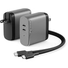 ALOGIC - Chargeur 68 W Rapid Power 2 ports USB-C PD GaN - gris sidéral-Technologie au nitrure de gallium (GaN)