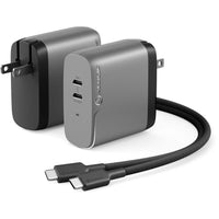 ALOGIC - Chargeur 68 W Rapid Power 2 ports USB-C PD GaN - gris sidéral-Technologie au nitrure de gallium (GaN)