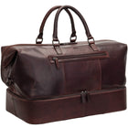 Mancini - Sac de voyage à deux compartiments Buffalo - 20po x 12.5po x 12.75po - Noir-poche avant zippée