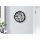 Monarch Specialties - Horloge - 16 po Rond - Horloge Murale - Brun Antique - Transitionnel-Un mouvement à quartz fiable et un affichage analogique numérique facile à lire, centré sur un imprimé nostalgique et des aiguilles classiques en métal noir, permettent de chronométrer avec précision l'heure