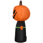 GEMMY - Tête de citrouille gonflable d'Halloween avec faucheuse - 107 cm-Se dégonfle pour un rangement facile