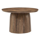 Modway - Holloway Rond de 30 po Bois Table basse - Noyer-Table basse ronde de 30 pouces