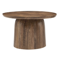 Modway - Holloway Rond de 30 po Bois Table basse - Noyer-Table basse ronde de 30 pouces