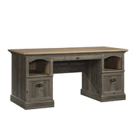 Sauder - La Collection Sonnet Springs Bureau ministre - Finition Pebble Pine-Le tiroir à crayons est équipé de glissières métalliques et de butées de sécurité pour un fonctionnement facile et sûr