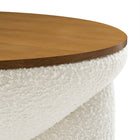 Modway - Tridome Manche Boucle Tapis Table basse de rangement - Ivoire naturel-8