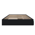 Nexera - Lit double Avenue 3 tiroirs, Noir-Accommode un matelas standard de format double.  Sommier non requis. Capacité de charge: 500 lbs