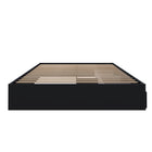 Nexera - Lit double Avenue 3 tiroirs, Noir-Accommode un matelas standard de format double.  Sommier non requis. Capacité de charge: 500 lbs