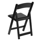 Flash Furniture – Chaise pliante en résine Hercules, capacité de 1000 lb, siège en vinyle noir, noir, 4/paquet-Conception légère