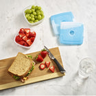 Fit + Fresh - Cubes réfrigérants minces cool coolers bleu - paquet de 4-Congélation rapide, sécuritaire pour la nourriture, réutilisable