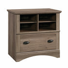Sauder 422112 La Collection Harbor View Classeur latéral - Finition Salt Oak-Le tiroir verrouillable sur des glissières à extension complète peut contenir des fichiers suspendus de format Lettre, Légal ou A4.