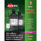 Avery - Étiquettes SGH pour produits chimiques UltraDuty 60505, blanc, 2 po x 4 po, paq./500-1