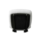 Manhattan Comfort - Bartow fauteuil d’appoint rembourré style milieu du siècle 30,7" - ivoire et noir-10