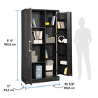 Sauder - Meuble de rangement HomePlus - Chêne corbeau-Dimensions: 35,38 po L x 17 po P x 73,13 po H