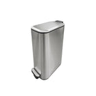 Modern Homes - Poubelle étroite à pédale 6 L - satin mat-Capacité 6 L au format compact