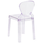 Flash Furniture -  Chaise fantôme transparente avec dossier à larme-Patins protecteurs de plancher