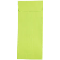 JAM Paper Enveloppes de couleur vive à ouverture au sommet, ferm. gommée, 4 1/2 x 10 3/8 po, vert lime, paq./100-Vert lime