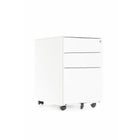 Meuble De Rangement Trois Tiroirs Gry Mattr - Blanc-En acier avec une finition lisse par enduit de poudres