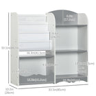 Qaba - Étagère de rangement pour jouets pour enfants - Gris-Le design moderne complète tout décor de chambre d'enfant, de chambre ou de salle de jeux 