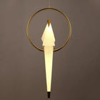 Plata Import - Lampe de plafond origami-Métal doré avec abat-jour blanc