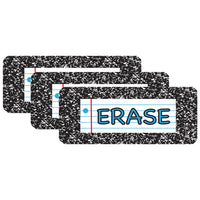 Ashley Productions - Effaceur magnétique pour tableau blanc Composition, 5,1 x 12,7 cm, paquet de 3-Nos gommes sont conçues pour être légères et faciles à utiliser, et elles disposent d'un support magnétique puissant qui vous permet de les fixer sur n'importe quelle surface métallique.