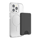 PopSockets - PopWallet pour MagSafe Rond avec Anneau D'adaptation - Noir-Les cartes de crédit sont protégées par un bouclier magnétique