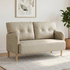 HOMCOM - Canapé 58 po pour chambre avec coussins - beige-Assez polyvalent pour être placé dans le salon, la chambre ou le bureau à domicile 