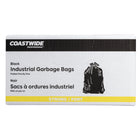 Coastwide Professional - Sacs à ordures - résistants - 26 po l x 36 po L - noir - Paquet de 200-Pliés individuellement pour une distribution facile