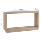Hudson&Canal - Console rectangulaire Lonni 55 po - aulne blanc-Dimensions du produit : 14" L x 55" l x 29.5" H