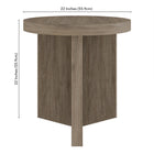 Hudson&Canal - Table d'appoint ron Holm 22" L - Chêne gris vieilli-Dimensions du produit : 22" L x 22" l x 22" H