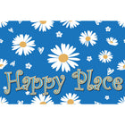 Ashley Productions - The Original Fun Mat - Tapis de Bienvenue - 15 -5" x 23 -5" - Bienvenue à l'Endroit Heureux-Mesure et design : Le tapis de bienvenue The Happy Place mesure 15,5 po x 23,5 po.