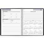 AT-A-GLANCE - Agenda hebdomadaire 2027 - 8 3/4 po H x 6 7/8 po l - noir - anglais-Couverture en similicuir noir